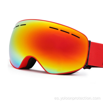 Gafas de snowboard de lentes duales esféricas sin montura